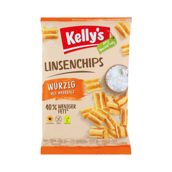 Kelly's LinsenChips Würzig mit Meersalz, 90 Gramm